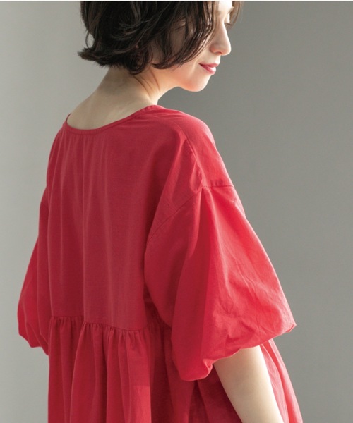 OPAQUE.CLIP（オペークドットクリップ）の「バルーン袖スカラップ刺繍レースチュニック（シャツ/ブラウス・レディース・ブラック/ブラウン系その他/レッド系1/ホワイト/ピンク系/ブルー系その他・00）」の18枚目の写真