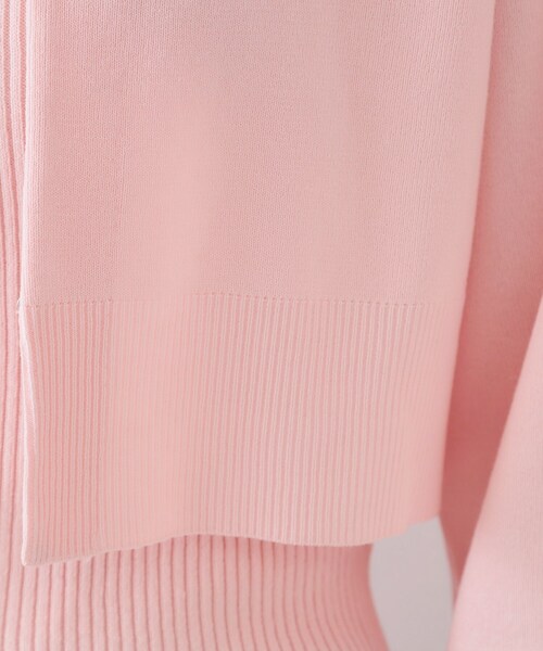 OPAQUE.CLIP（オペークドットクリップ）の「《美人百花掲載》ショートカーディガン×リブキャミソール【洗濯機洗い可/抗ピル】（その他トップス・レディース・ピンク/ブラック/ライトベージュ・00）」の15枚目の写真