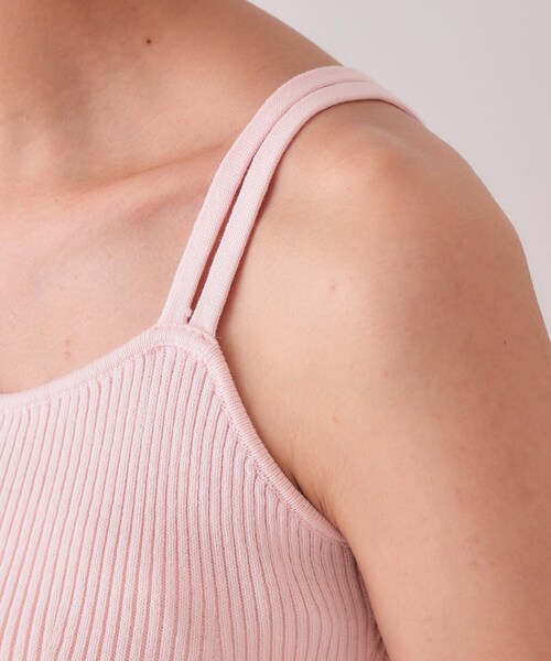 OPAQUE.CLIP（オペークドットクリップ）の「《美人百花掲載》ショートカーディガン×リブキャミソール【洗濯機洗い可/抗ピル】（その他トップス・レディース・ピンク/ブラック/ライトベージュ・00）」の21枚目の写真