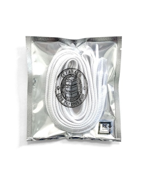HIGHTIDE(ハイタイド)の「GETABACO ゲタバコ RECYCLE POLY USNB LACES 120cm リサイクルポリエステル シューレース 120cm 靴紐(シューズアクセサリー・レディース・ホワイト/ブラック/ネイビー・FREE)」の20枚目の写真