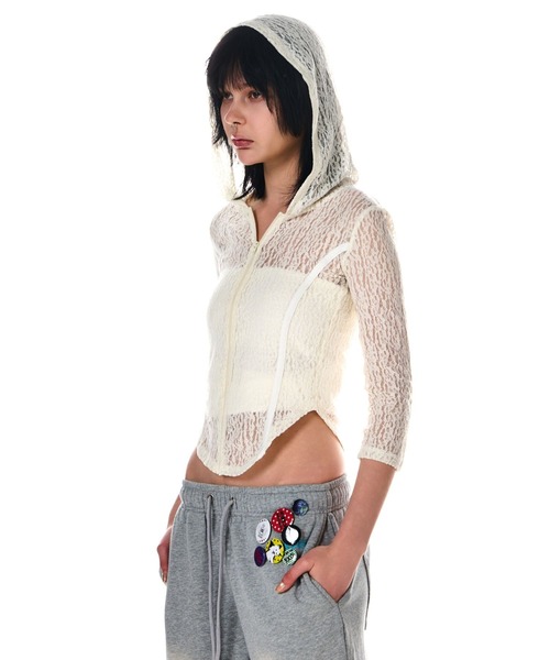 BEEDEN（ビーデン）の「COMPACT LACE ZIP HOODIE（パーカー）」 - WEAR