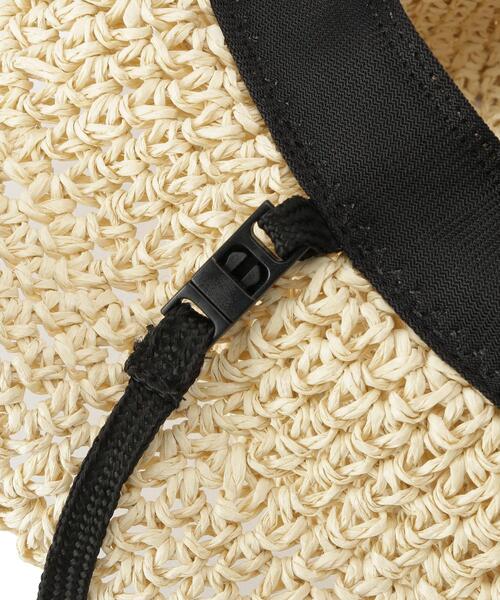 SHOO・LA・RUE(シューラルー)の「雑材こま編みハット【サイズ調整/あご紐付き】(ハット・レディース・グレー/ダークブラウン/ライトベージュ・00)」の8枚目の写真