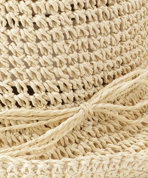 SHOO・LA・RUE(シューラルー)の「雑材こま編みハット【サイズ調整/あご紐付き】(ハット・レディース・グレー/ダークブラウン/ライトベージュ・00)」の9枚目の写真