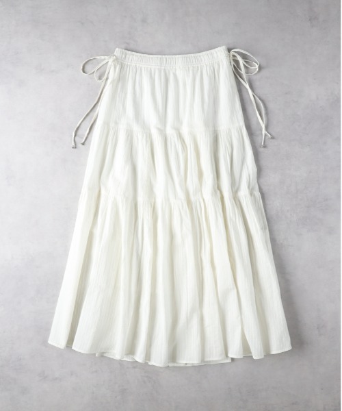 Right-on（ライトオン）の「【インド刺繍】ティアードスカート（スカート・レディース・グリーン/イエロー/オフホワイト/ブラック・M/L）」の13枚目の写真