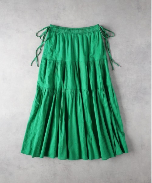 Right-on（ライトオン）の「【インド刺繍】ティアードスカート（スカート・レディース・グリーン/イエロー/オフホワイト/ブラック・M/L）」の14枚目の写真