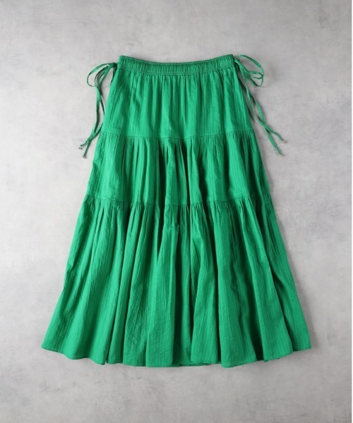 Right-on（ライトオン）の「【インド刺繍】ティアードスカート（スカート・レディース・グリーン/イエロー/オフホワイト/ブラック・M/L）」の15枚目の写真