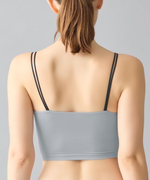 adidas（アディダス）の「adidas/アディダス ミニブラキャミ 吸汗速乾（スポーツブラ・レディース・ブラック/グレー系その他/ブラウン・MEDIUM/LARGE）」の14枚目の写真