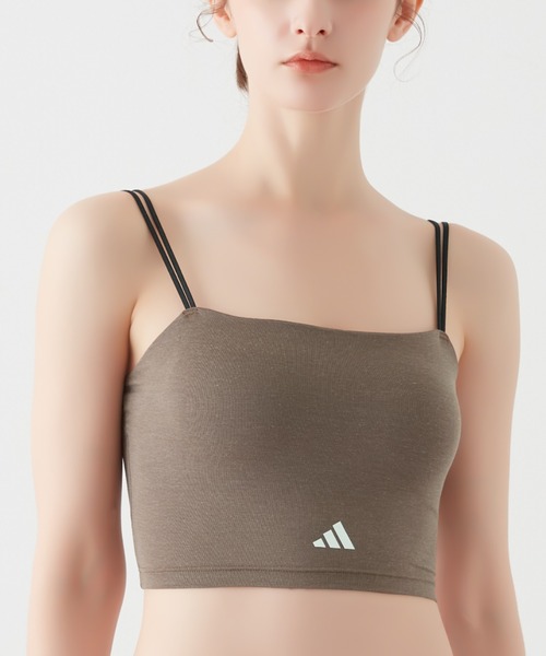 adidas（アディダス）の「adidas/アディダス ミニブラキャミ 吸汗速乾（スポーツブラ・レディース・ブラック/グレー系その他/ブラウン・MEDIUM/LARGE）」の17枚目の写真