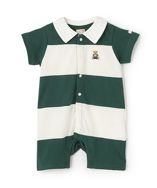 petit main(プティマイン)の「切替ラガーカバーオール(ロンパース・キッズ・グリーン/ネイビー/イエロー・80cm/70cm)」の13枚目の写真