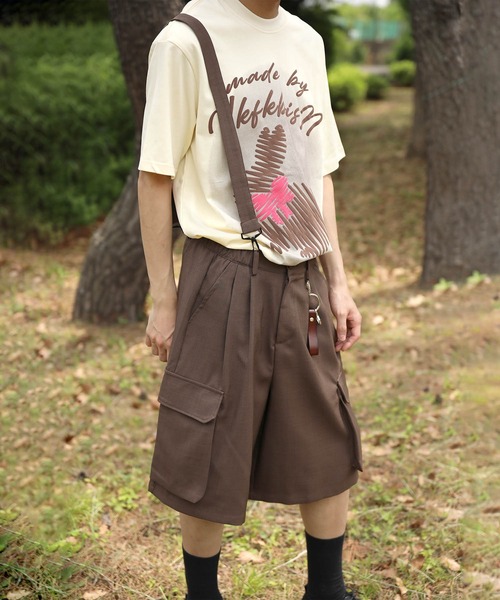 ［2割引］古着好きさん❗️MASONSサスペンダー付マルチポケットカーゴパンツ MASONPRINCE カーゴパンツ ルーズフィット カモフラ柄 切り替え