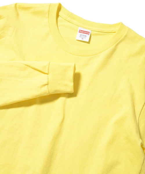 Lafayette（ラファイエット）の「SUPREME シュプリーム  L/STEE - ロングスリーブTシャツ-2【MADEINUSA】（Tシャツ/カットソー・メンズ・ペールイエロー/コーラルピンク/ブラック/ライトブルー/ホワイト/ライム/グレー/レモンイエロー/ピンク系その他・XL/L/M/S）」の21枚目の写真