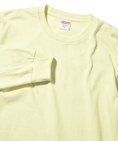Lafayette（ラファイエット）の「SUPREME シュプリーム  L/STEE - ロングスリーブTシャツ-2【MADEINUSA】（Tシャツ/カットソー・メンズ・ペールイエロー/コーラルピンク/ブラック/ライトブルー/ホワイト/ライム/グレー/レモンイエロー/ピンク系その他・XL/L/M/S）」の10枚目の写真