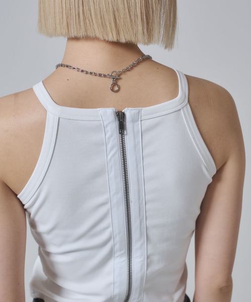 ENVYM（アンビー）の「カップインバックジップタンク（タンクトップ・レディース・ブラック/ホワイト/ブラウン・FREE）」の10枚目の写真