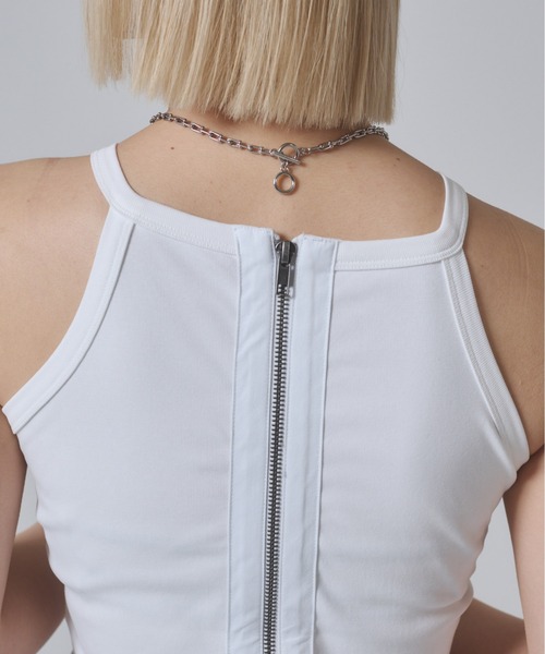 ENVYM（アンビー）の「カップインバックジップタンク（タンクトップ・レディース・ブラック/ホワイト/ブラウン・FREE）」の11枚目の写真