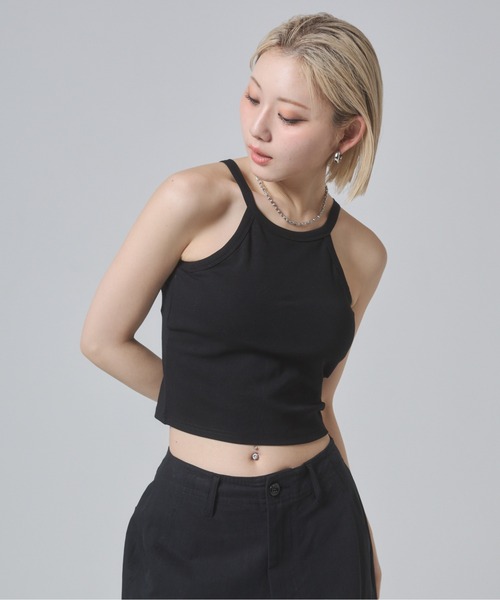 ENVYM（アンビー）の「カップインバックジップタンク（タンクトップ・レディース・ブラック/ホワイト/ブラウン・FREE）」の19枚目の写真