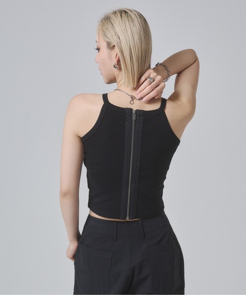 ENVYM（アンビー）の「カップインバックジップタンク（タンクトップ・レディース・ブラック/ホワイト/ブラウン・FREE）」の20枚目の写真