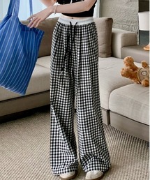 tone（トーン）の「【 NiiNa / ニーナ 】ハイウェストルーズチェックパンツ（その他パンツ）」