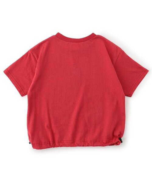 BREEZE（ブリーズ）の「【シルエットを自分好みに！】裾ドローコード半袖Tシャツ_ジュニア対応（Tシャツ/カットソー・キッズ・レッド/ブラック/オフホワイト・80/90/100/110/120/130/140）」の9枚目の写真