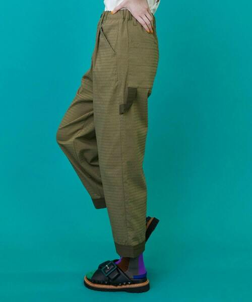 FRAPBOIS（フラボア）の「ボーダーサッカー パンツ（その他パンツ・レディース・ブラック/カーキ・1/2）」の3枚目の写真