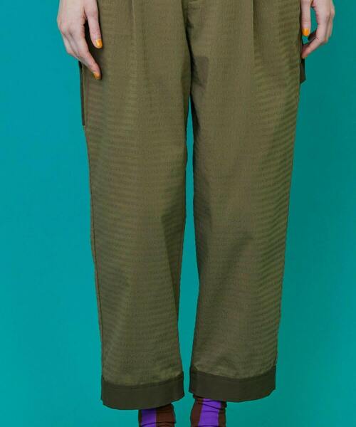 FRAPBOIS（フラボア）の「ボーダーサッカー パンツ（その他パンツ・レディース・ブラック/カーキ・1/2）」の8枚目の写真