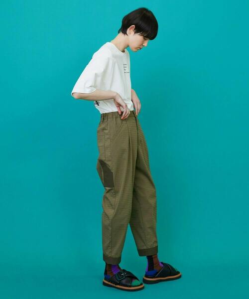 FRAPBOIS（フラボア）の「ボーダーサッカー パンツ（その他パンツ・レディース・ブラック/カーキ・1/2）」の10枚目の写真