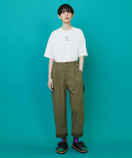 FRAPBOIS（フラボア）の「ボーダーサッカー パンツ（その他パンツ・レディース・ブラック/カーキ・1/2）」の11枚目の写真