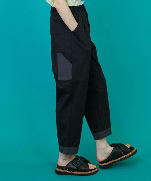 FRAPBOIS（フラボア）の「ボーダーサッカー パンツ（その他パンツ・レディース・ブラック/カーキ・1/2）」の14枚目の写真