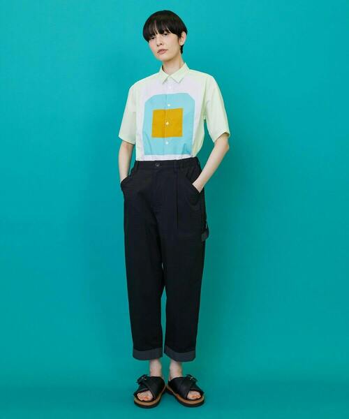 FRAPBOIS（フラボア）の「ボーダーサッカー パンツ（その他パンツ・レディース・ブラック/カーキ・1/2）」の16枚目の写真