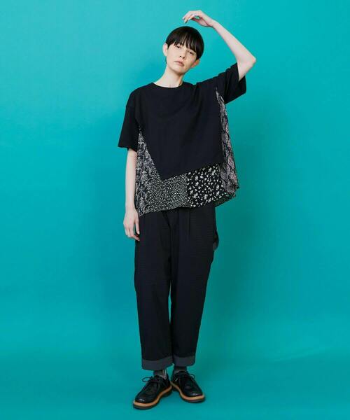 FRAPBOIS（フラボア）の「ボーダーサッカー パンツ（その他パンツ・レディース・ブラック/カーキ・1/2）」の17枚目の写真