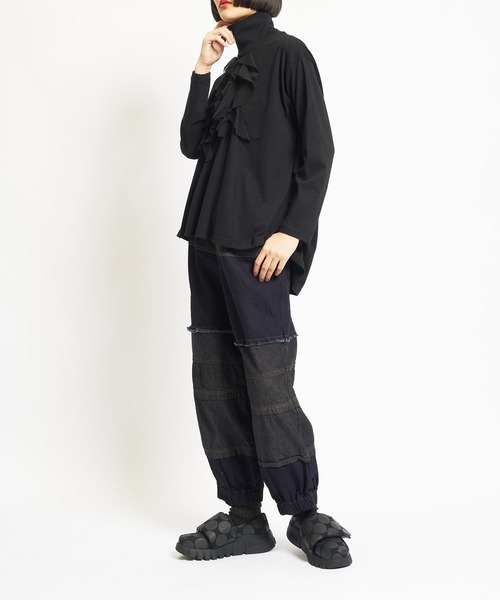 gommeフリルTEE 30/-天竺 フリルT（Tシャツ/カットソー）｜gomme（ゴム）の