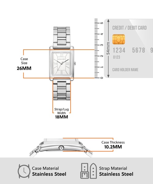 MICHAEL KORS（マイケルコース）の「マイケル・コース 腕時計 レディース アナログ ステンレス MK4906（アナログ腕時計・レディース・シルバー・FREE）」の5枚目の写真