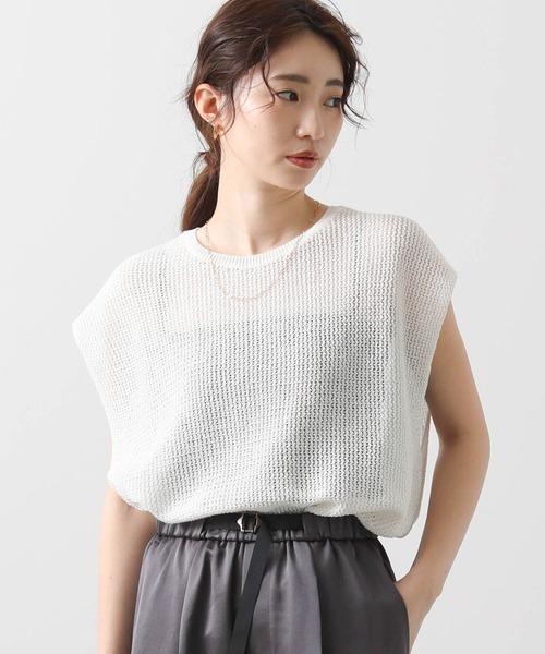 Gready Brilliant（グレディブリリアン）の「ギマスパンコールフレンチニット（ニット/セーター・レディース・ベージュ/オフホワイト・FREE）」の21枚目の写真