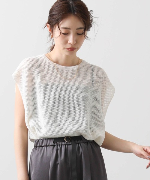 Gready Brilliant（グレディブリリアン）の「ギマスパンコールフレンチニット（ニット/セーター・レディース・ベージュ/オフホワイト・FREE）」の18枚目の写真