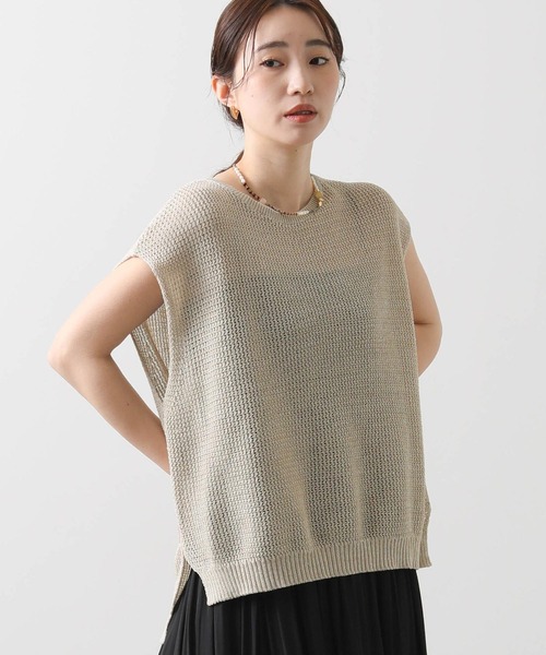 Gready Brilliant（グレディブリリアン）の「ギマスパンコールフレンチニット（ニット/セーター・レディース・ベージュ/オフホワイト・FREE）」の13枚目の写真