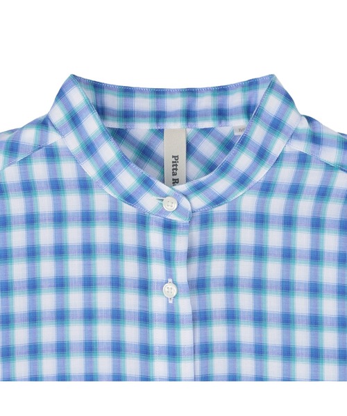 TOKYO SHIRTS（トウキョウシャツ）の「【Pitta Re:)】 レディースカジュアルシャツ Wガーゼ 七分袖 綿100%（シャツ/ブラウス・レディース・ブルー・S/M/L/LL）」の4枚目の写真