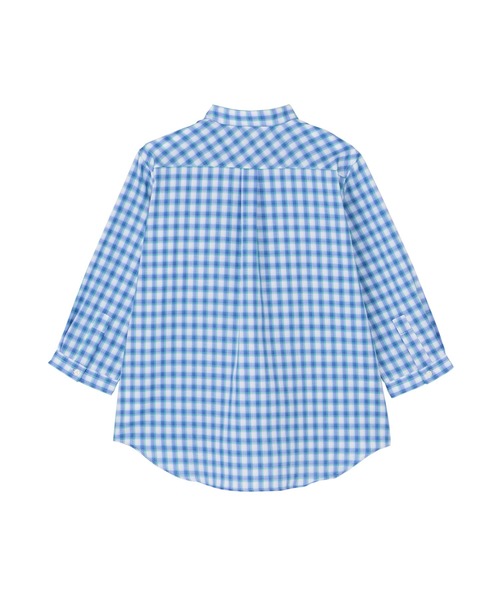 TOKYO SHIRTS（トウキョウシャツ）の「【Pitta Re:)】 レディースカジュアルシャツ Wガーゼ 七分袖 綿100%（シャツ/ブラウス・レディース・ブルー・S/M/L/LL）」の5枚目の写真