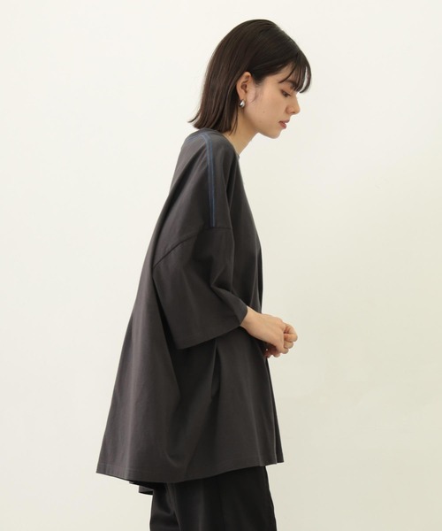 MILKFED.（ミルクフェド）の「MILKFED. AT HEAVEN27 SUPER BIG S/S TOP（Tシャツ/カットソー・レディース・ブルー/オートミール/チャコール・ONE SIZE）」の5枚目の写真