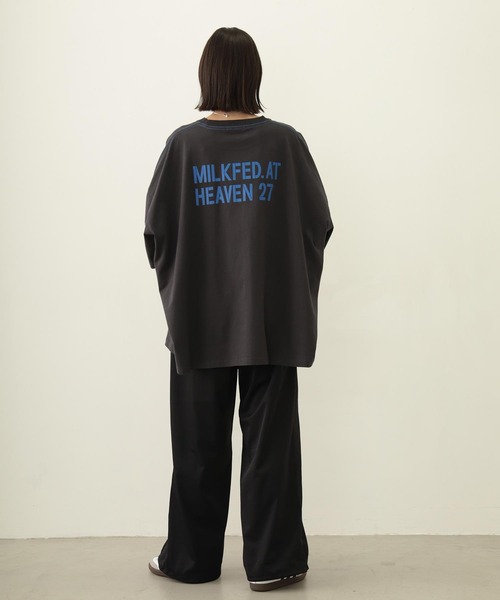 MILKFED.（ミルクフェド）の「MILKFED. AT HEAVEN27 SUPER BIG S/S TOP（Tシャツ/カットソー・レディース・ブルー/オートミール/チャコール・ONE SIZE）」の10枚目の写真