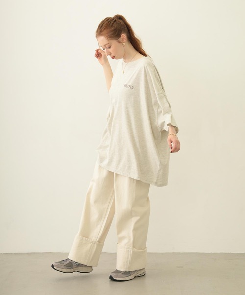 MILKFED.（ミルクフェド）の「MILKFED. AT HEAVEN27 SUPER BIG S/S TOP（Tシャツ/カットソー・レディース・ブルー/オートミール/チャコール・ONE SIZE）」の16枚目の写真