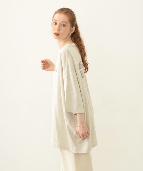 MILKFED.（ミルクフェド）の「MILKFED. AT HEAVEN27 SUPER BIG S/S TOP（Tシャツ/カットソー・レディース・ブルー/オートミール/チャコール・ONE SIZE）」の14枚目の写真