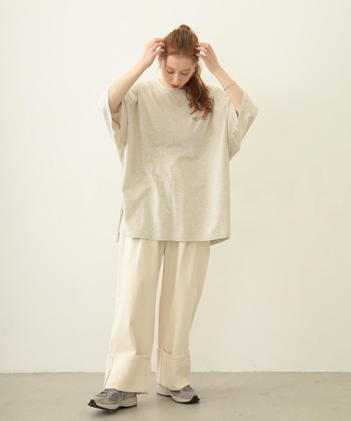 MILKFED.（ミルクフェド）の「MILKFED. AT HEAVEN27 SUPER BIG S/S TOP（Tシャツ/カットソー・レディース・ブルー/オートミール/チャコール・ONE SIZE）」の18枚目の写真