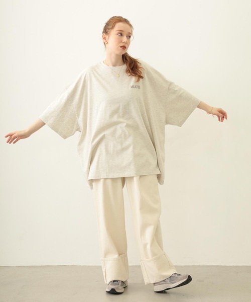 MILKFED.（ミルクフェド）の「MILKFED. AT HEAVEN27 SUPER BIG S/S TOP（Tシャツ/カットソー・レディース・ブルー/オートミール/チャコール・ONE SIZE）」の19枚目の写真
