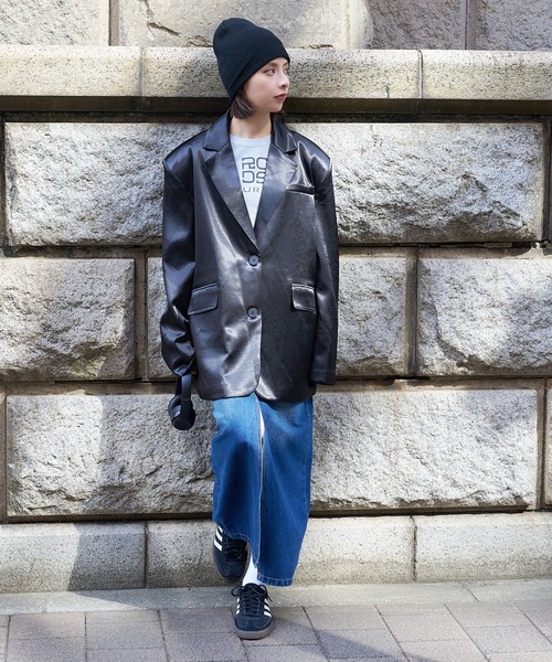 DURAS(デュラス)の「グロスサテンジャケット(テーラードジャケット・レディース・グレー/ブラウン/ブラック・FREE)」の20枚目の写真