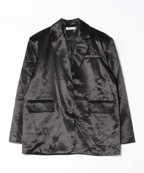 DURAS(デュラス)の「グロスサテンジャケット(テーラードジャケット・レディース・グレー/ブラウン/ブラック・FREE)」の7枚目の写真