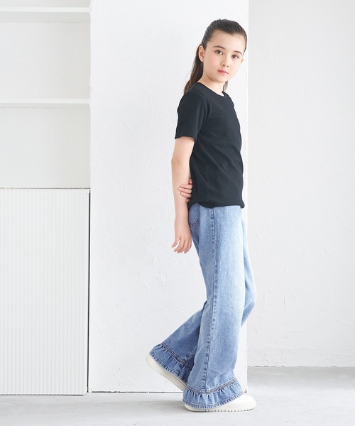 coca（coca）（コカ）の「【WEB限定セール】キッズ　裾フリルデニムパンツ（デニムパンツ・キッズ・ブルー・120/130/140/150）」の5枚目の写真