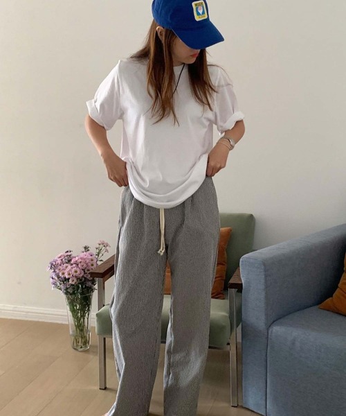 Doula Doula(ドゥーラドゥーラ)の「バックロゴプリントTシャツ(Tシャツ/カットソー・レディース・ホワイト/ブルー・FREE)」の16枚目の写真