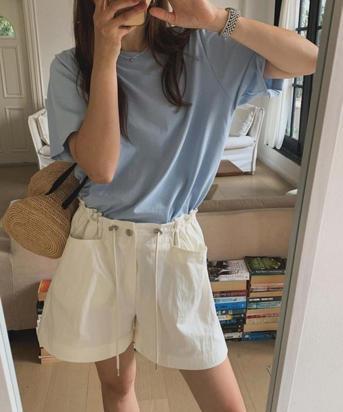 Doula Doula(ドゥーラドゥーラ)の「バックロゴプリントTシャツ(Tシャツ/カットソー・レディース・ホワイト/ブルー・FREE)」の5枚目の写真