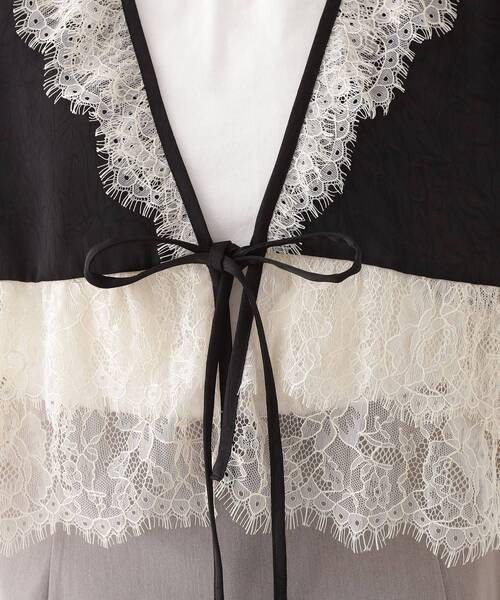 THE SHOP TK （ザ ショップ ティーケー ）の「レースフリルサテンベスト【洗える】（ベスト・レディース・ブラック系4/ブラウン系5・99）」の17枚目の写真