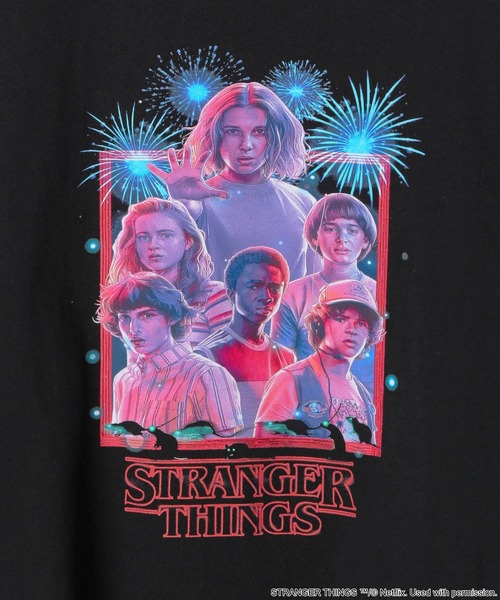 ニコアンド 【STRANGER THINGS】コラボ ポスター風プリントTシャツ niko and ｜【STRANGER THINGS】コラボ ポスター風プリントT