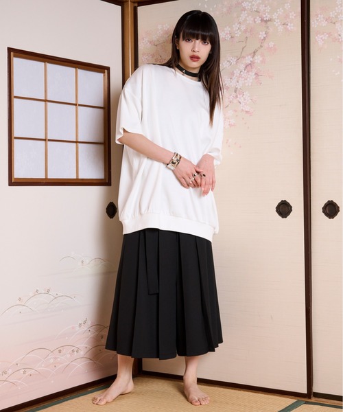 狐独(コドク)の「フォックス刺繍ルーズTシャツ(Tシャツ/カットソー・メンズ・ブラック/オフホワイト・MEDIUM/LARGE)」の20枚目の写真